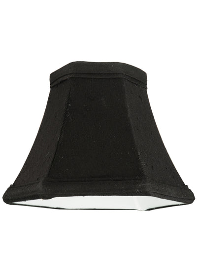 Meyda Lighting 121121 6"W X 4.5"W Hexagon Black Fabric Shade