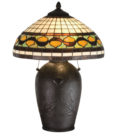 Meyda Lighting 19169 23"H Tiffany Acorn Table Lamp
