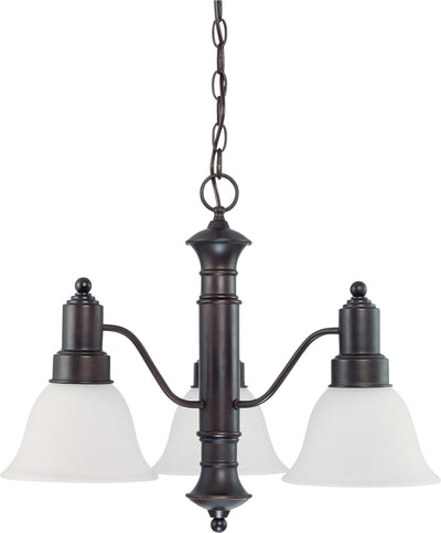 Nuvo Lighting 60/3144 Gotham 3 Light 23 Inch Chandelier with Frosted White Glass