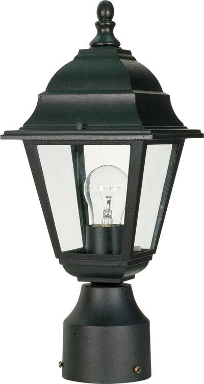 Nuvo Lighting 60/3456 Briton 1 Light 14 Inch Post Lantern with Clear Glass Color retail packaging