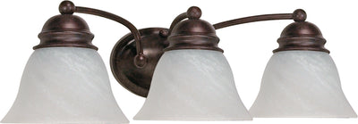 Nuvo Lighting 60/346 Empire 3 Light 21 Inch Vanity with Alabaster Glass Bell Shades