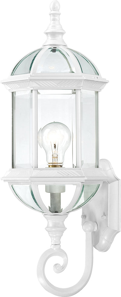 Nuvo Lighting 60/3497 Boxwood 1 Light 22 Inch Outdoor Wall Mount Sconce with Clear Beveled Glass Color retail packaging