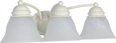 Nuvo Lighting 60/354 Empire 3 Light 21 Inch Vanity with Alabaster Glass Bell Shades