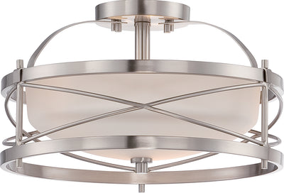 Nuvo Lighting 60/5331 Ginger 2 Light Semi Flush with Etched Opal Glass