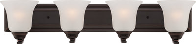Nuvo Lighting 60/5694 Elizabeth 4 Light Vanity Fixture with Frosted Glass