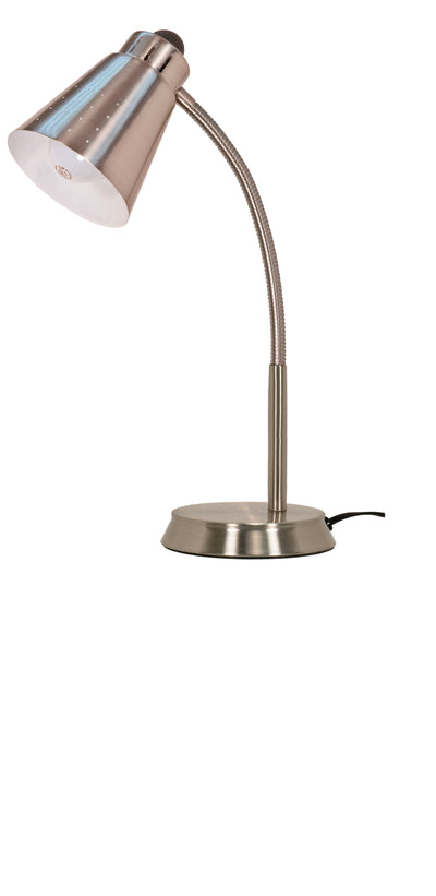 Nuvo Lighting 60/830 Large Gooseneck Desk Lamp 1 Light Brushed Nickel