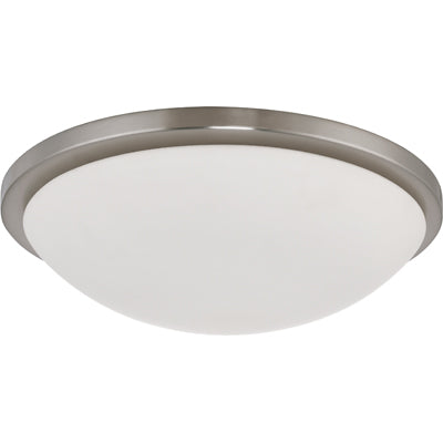 Nuvo Lighting 62/1044 Button LED 17 Inch Flush Mount Fixture Brushed Nickel Finish Lamp Included