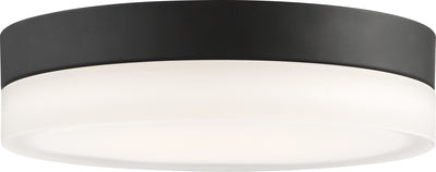 Nuvo Lighting 62/468 Pi 9 Inch Flush Mount LED Fixture Black Finish with Etched Glass