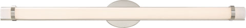 Nuvo Lighting 62/935 Slice 36 Inch LED Wall Mount Sconce Sconce Polished Nickel Finish White Acrylic Lens