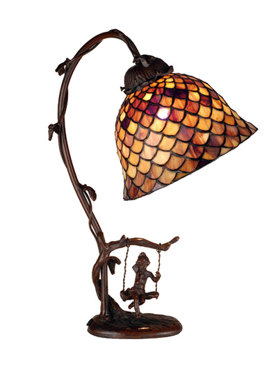 Meyda Lighting 74046 15"H Tiffany Fishscale Accent Lamp