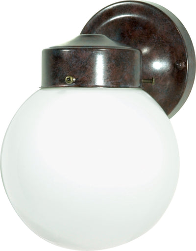 Nuvo Lighting SF76/703 1 Light 6" Porch Wall Mount Sconce With White Globe