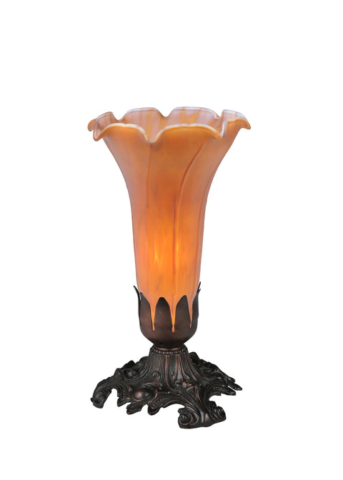 Meyda Lighting 11244 8"H Amber Pond Lily Accent Lamp