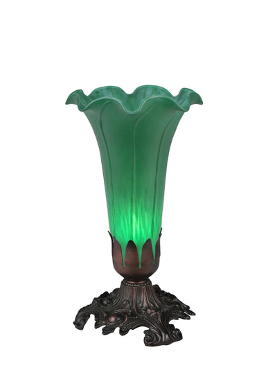 Meyda Lighting 11252 8"H Green Pond Lily Accent Lamp