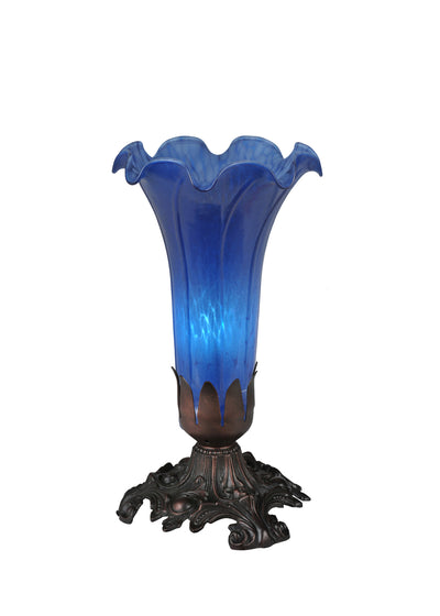 Meyda Lighting 11262 8"H Blue Pond Lily Accent Lamp