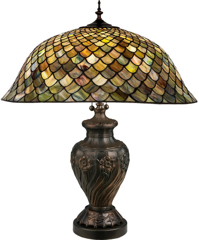 Meyda Lighting 118588 24"H Tiffany Fishscale Table Lamp