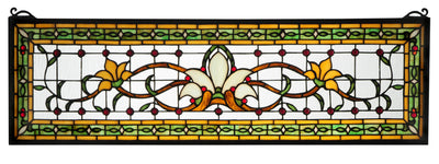 Meyda Lighting 119444 33"W X 10"H Fairytale Transom Stained Glass Window
