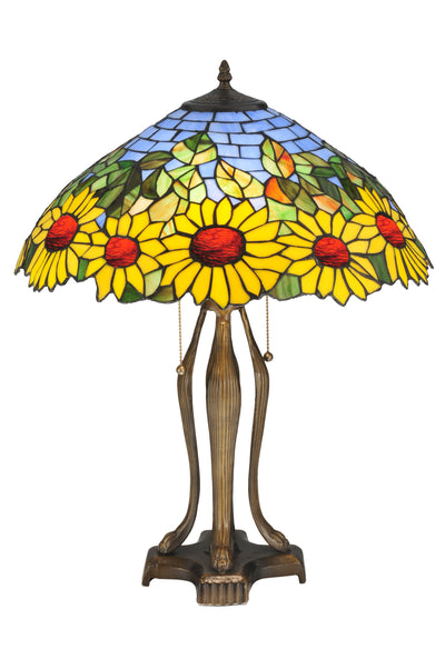 Meyda Lighting 119682 24"H Wild Sunflower Table Lamp