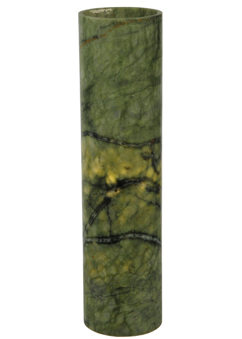 Meyda Lighting 123469 4"W X 15.75"H Cylinder Jadestone Green Flat Top Candle Cover