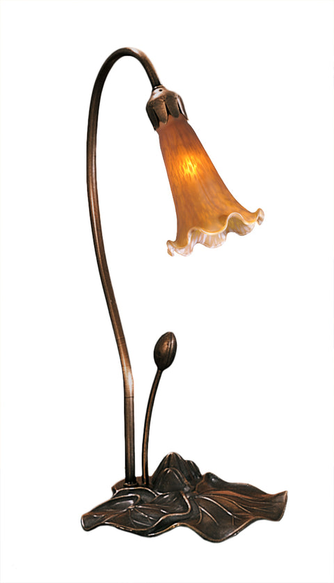 Meyda Lighting 12432 16"H Amber Pond Lily Accent Lamp