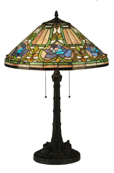 Meyda Lighting 124816 26.5"H Tiffany Floral Table Lamp