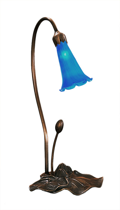 Meyda Lighting 12500 16"H Blue Pond Lily Accent Lamp