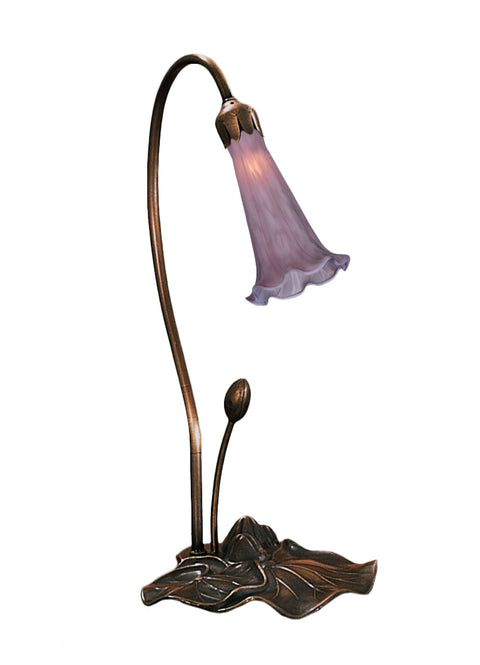 Meyda Lighting 12615 16"H Lavender Pond Lily Accent Lamp