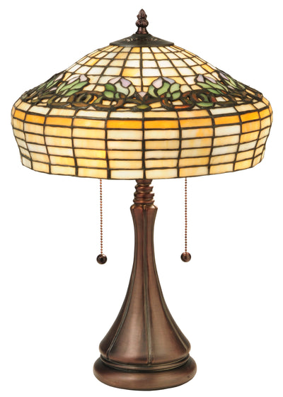 Meyda Lighting 127120 21.5"H Duffner & Kimberly Raised Tulip Table Lamp