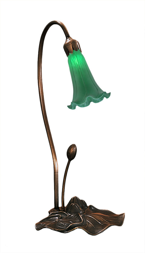 Meyda Lighting 12859 16"H Green Pond Lily Accent Lamp