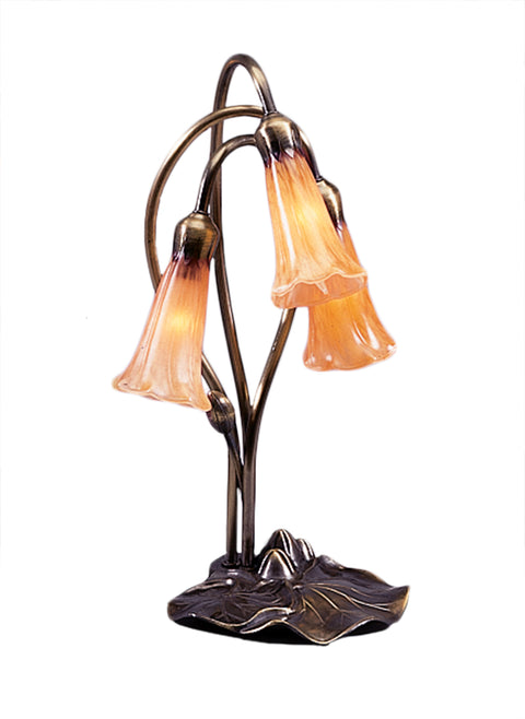 Meyda Lighting 13636 16"H Amber Pond Lily 3 LT Accent Lamp