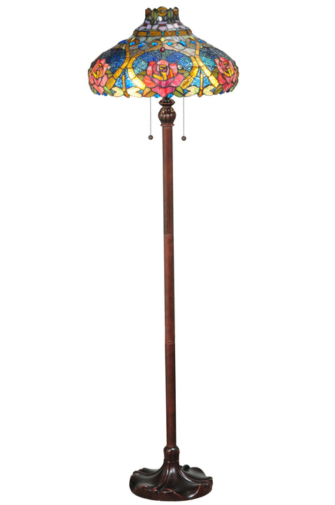 Meyda Lighting 138109 60"H Dragonfly Rose Floor Lamp