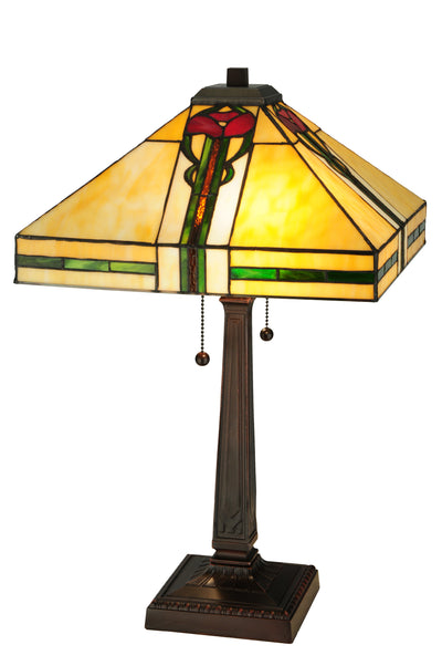 Meyda Lighting 138117 23"H Parker Poppy Table Lamp