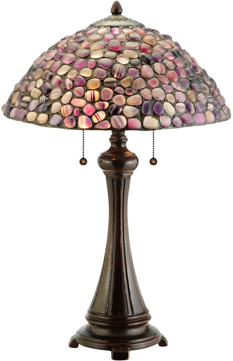 Meyda Lighting 138125 25"H Agata Purple Table Lamp