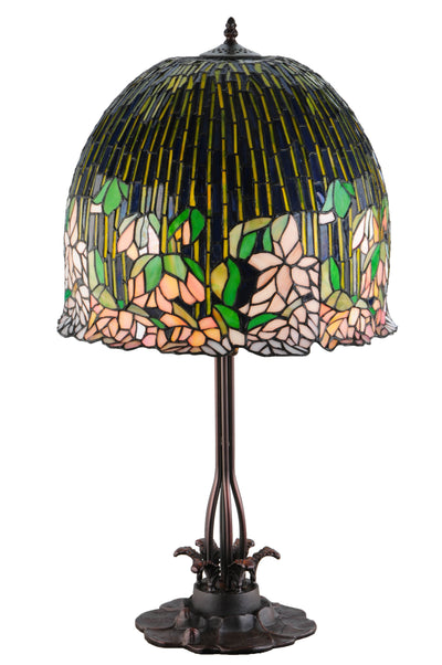 Meyda Lighting 138581 32"H Tiffany Flowering Lotus Table Lamp