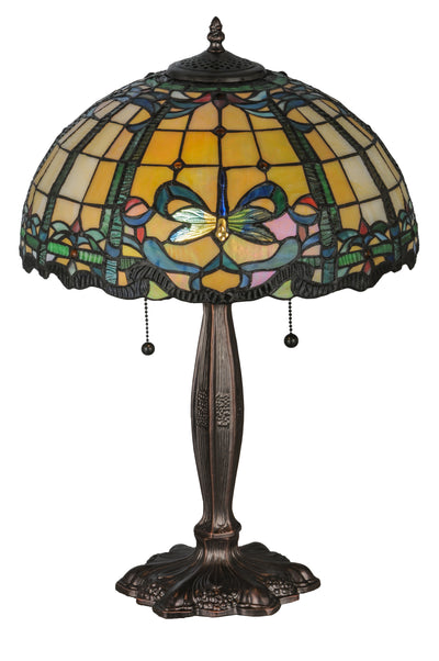 Meyda Lighting 138585 24"H Dragonfly Trellis Table Lamp