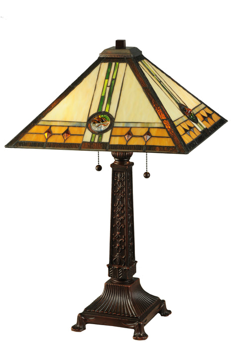 Meyda Lighting 138771 26.5"H Carlsbad Mission Table Lamp