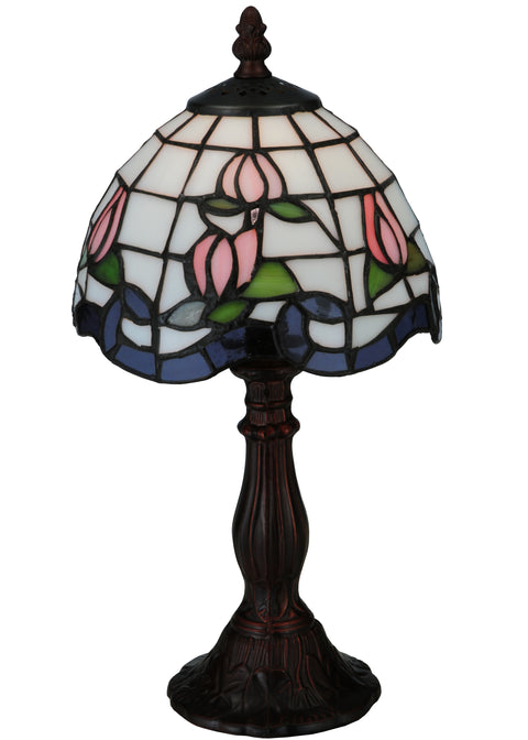 Meyda Lighting 139081 14"H Roseborder Mini Lamp