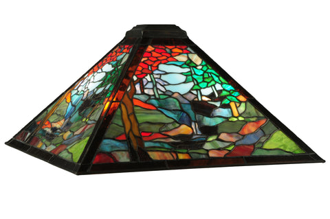 Meyda Lighting 139149 17.25"Sq Tiffany River of Life Shade