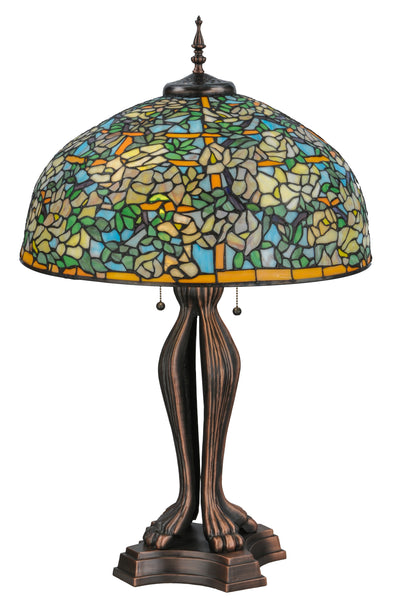 Meyda Lighting 139419 36"H Tiffany Laburnum Trellis Table Lamp