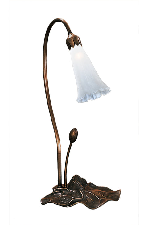 Meyda Lighting 14043 16"H White Pond Lily Accent Lamp