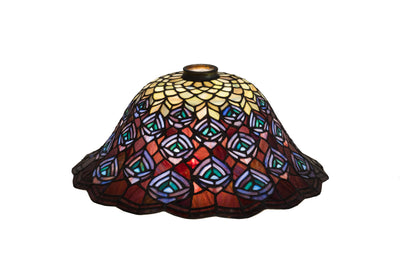 Meyda Lighting 14475 16"W Tiffany Peacock Feather Shade