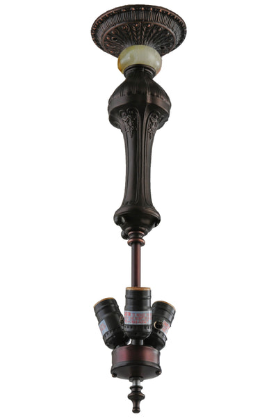 Meyda Lighting 14809 21.5" BULB COLUMN/ONYX/COLUMN 3 LT FLUSH