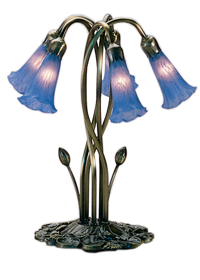 Meyda Lighting 14995 16.5"H Blue Pond Lily 5 LT Accent Lamp