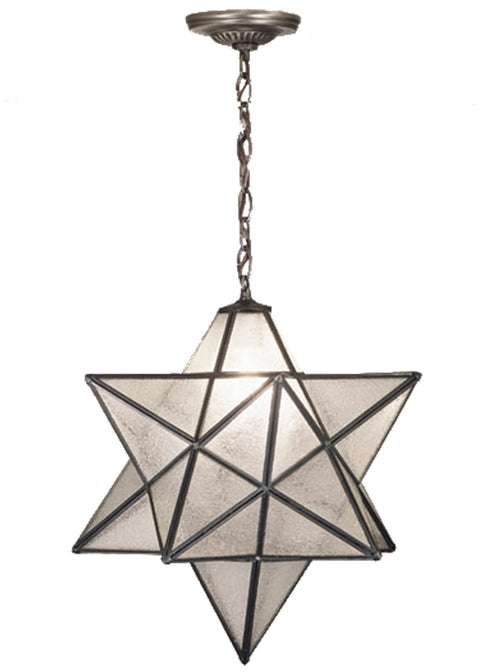 Meyda Lighting 15151 24"W Moravian Star Clear Seeded Pendant