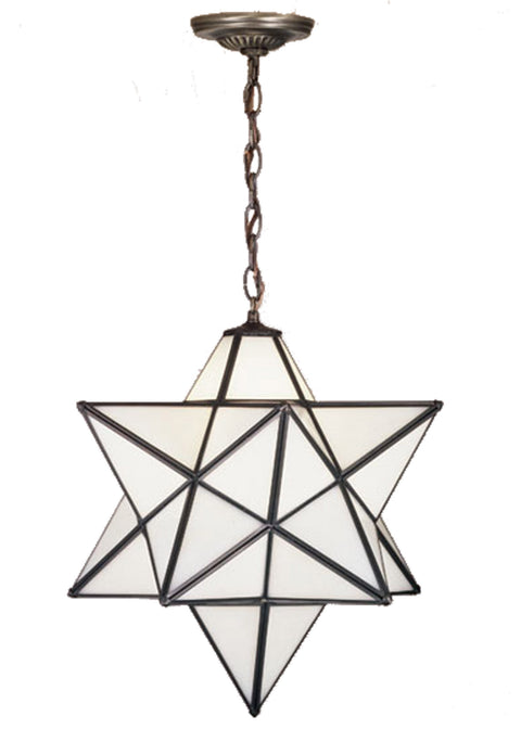 Meyda Lighting 15154 24"W Moravian Star White Pendant