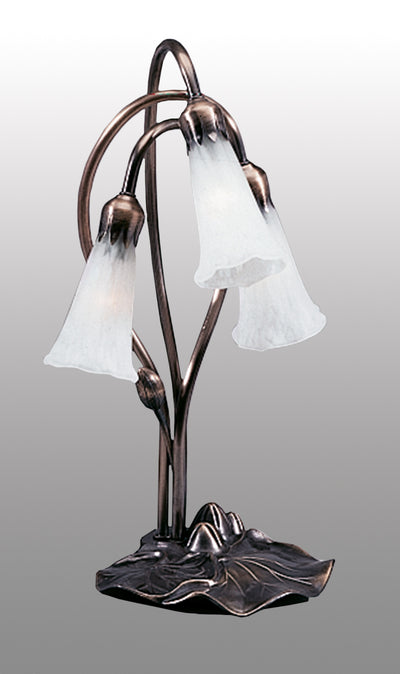 Meyda Lighting 15282 16"H White Pond Lily 3 LT Accent Lamp