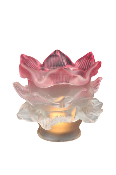 Meyda Lighting 15666 PINK/WHITE TIER GLASS