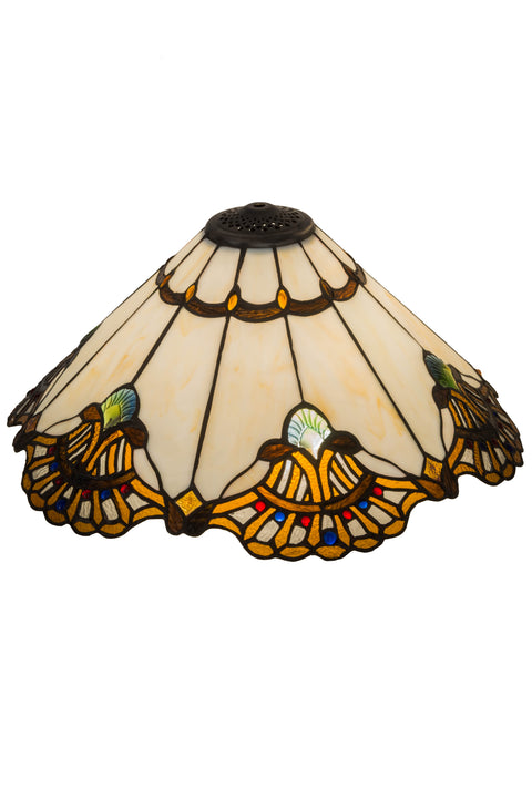 Meyda Lighting 157062 20"W SHELL WITH JEWELS SHADE