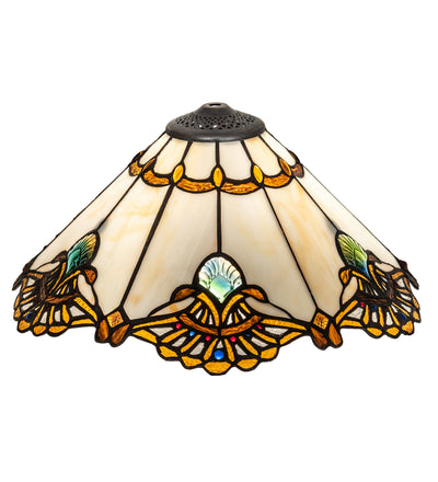 Meyda Lighting 157065 16" Wide Shell with Jewels Shade