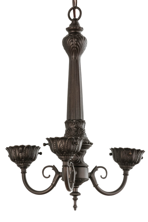 Meyda Lighting 158699 14"W Mahogany Bronze 3 LT Chandelier Hardware