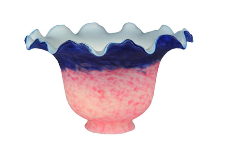 Meyda Lighting 15969 7"W Fluted Bell Pink and Blue Shade